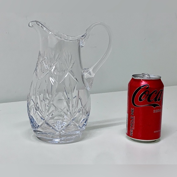 Brand New Vintage Unused Leaded Deep Cut Crystal Starburst Pattern Jug Pitcher - Picture 12 of 16